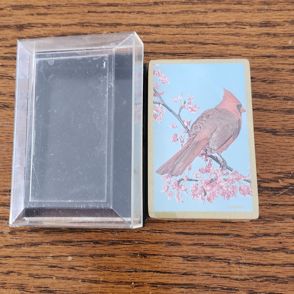 Vintage Congress Playing Cards Cardinal Bird Sealed New Plastic Case